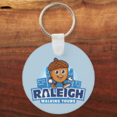 Raleigh Walking Tours Cute Acorn Sleutelhanger (Voorkant)