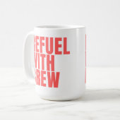 Rallumer la tasse de café rouge 15oz (Devant gauche)