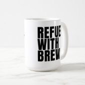 Rallumer tasse de café noir 15oz (Devant droit)