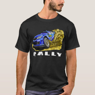Rally auto in de stof t-shirt