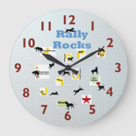 Rally Dog Clock Grote Klok