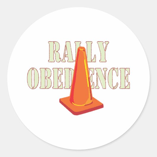 Rally Obedience Ronde Sticker (Voorkant)