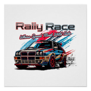RALLY RACE - WANNEER SNELHEID DE WILDE KANT ONTMO PERFECT POSTER