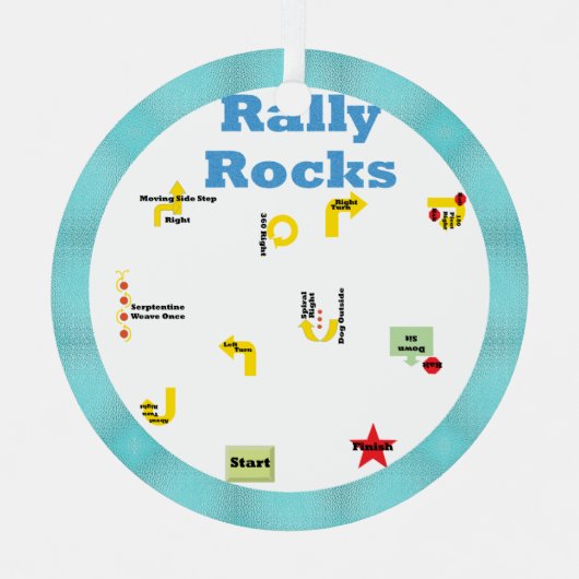 Rally Rocks Metalen Ornament (Voorkant)