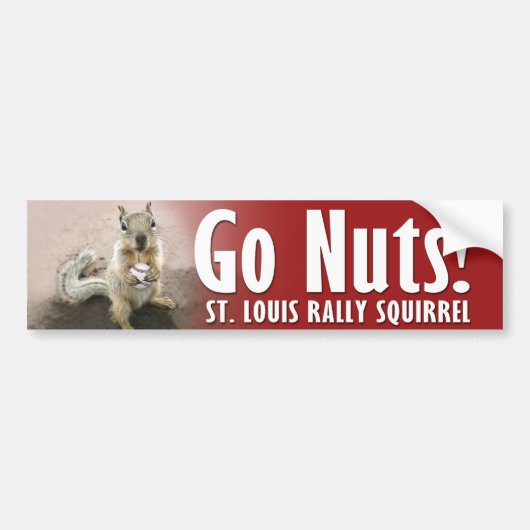 Rally Squirrel - Ontmoet me in St. Louis Bumpersticker (Voorkant)