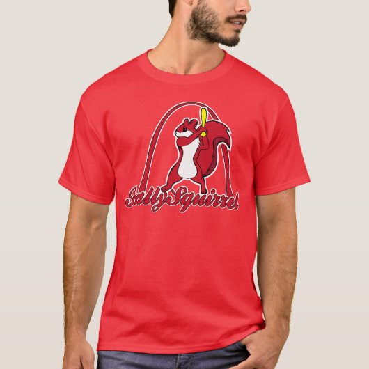 Rally Squirrel Shirt Mannen Red (Voorkant)