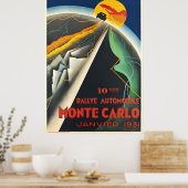 Rallye Automobile Monte Carlo Poster (Keuken)