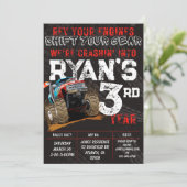 Rallye Camion Enfants Monster Invitation de fête d (Debout devant)