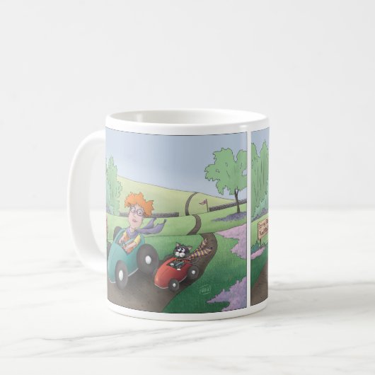 Rallye Cat Lady Road Café Mug (Devant gauche)