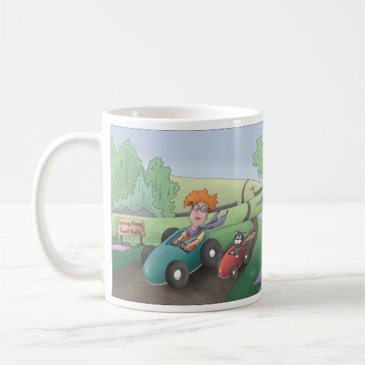 Rallye Cat Lady Road Café Mug (Gauche)