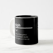 Ralph Boy Name Definition Personalized Mug Tweekleurige Koffiemok (Voorkant links)