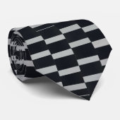 Ralph Roraff Black White Silk Motif Cravate (Roulé)