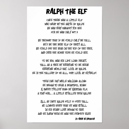 RALPH THE ELF Print, Value Poster Paper (Matte) (Devant)