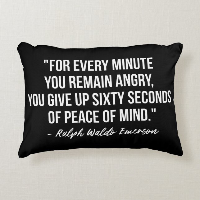 Ralph Waldo Emerson Angry Quote Accent Kussen (Voorkant)