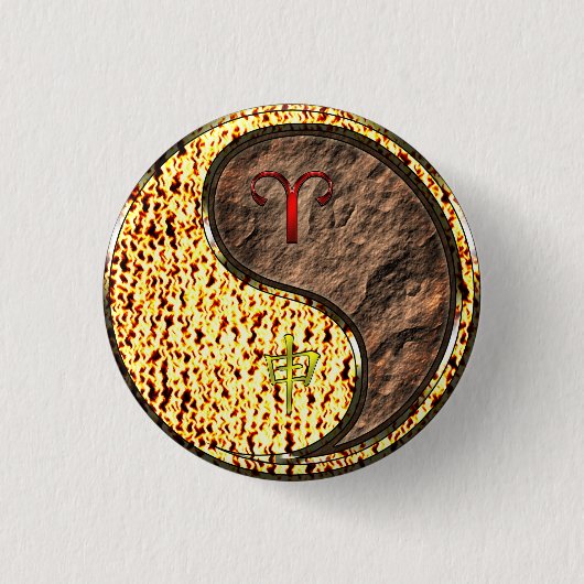 Ram & Aardaap Ronde Button 3,2 Cm (Voorkant)