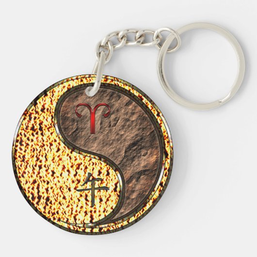 Ram & Aarde Paard Sleutelhanger (Achterkant)