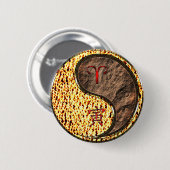 Ram & Aardetijger Ronde Button 5,7 Cm (Voorkant /achterkant)