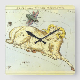 Ram Aries, Antieke Sterrenbeelden, Urania's Spiege Vierkante Klok