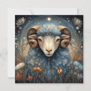Ram Aries Dierenriem Astrologie Hemellich Verjaard Kaart