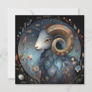 Ram Aries Dierenriem Astrologie Mystieke Verjaarda Kaart