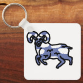 Ram Aries Keychain – Minimal Zodiac Animal  (Voorkant)