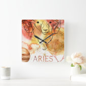 Ram Aries sterrenbeeld astrologie verjaardag goud Vierkante Klok (Huis)