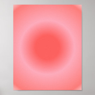 Ram Aura Gradient Zodiac, rood roze gradiënt Poster