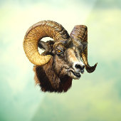 Ram Bighorn Sheep Wilde Natuur Raamsticker (Vel 3)