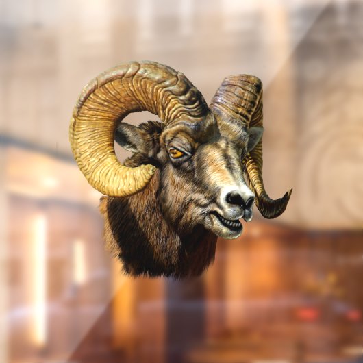 Ram Bighorn Sheep Wilde Natuur Raamsticker (Vel 2)