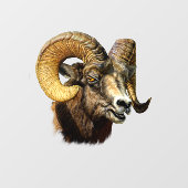 Ram Bighorn Sheep Wilde Natuur Raamsticker (Vel)