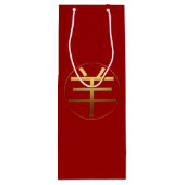 Ram Chèvre Année Or gaufrée Symbole Vin Sac cadeau (Dos)