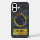 Ram Dark Zodiac Astrologie: Zwart en Goud Case-Mate iPhone Case (Achterkant)