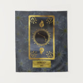 Ram Dark Zodiac Astrology: Black Gold Naam Wandkleed (Voorkant)