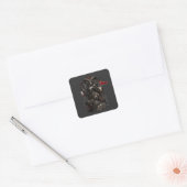 Ram — De Gehoornde Voorbode Vierkante Sticker (Envelop)