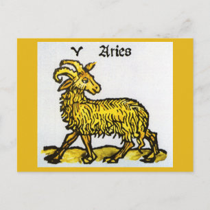 Ram de Golden Ram,  tekenen van de dierenriem Briefkaart