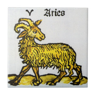Ram de Gouden Ram, Retro Tekens van de Dierenriem Tegeltje