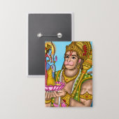 Ram en Hanuman-knop Button (Voorkant / Achterkant)