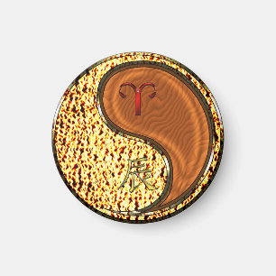 Ram en houten draak magneet