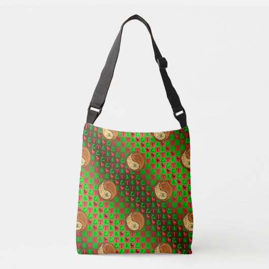 Ram en houten geit crossbody tas (Voorkant)