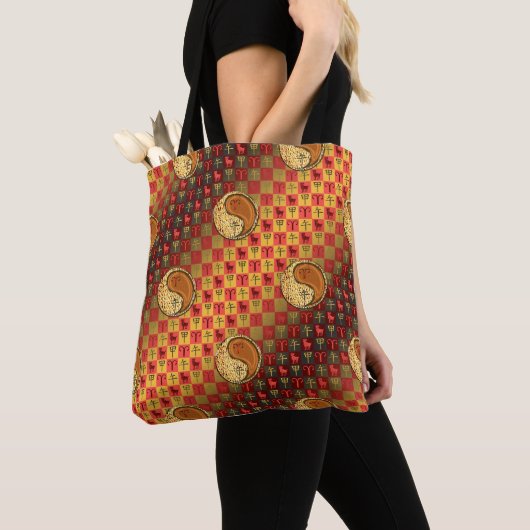 Ram en houten paard draagtas (Dichtbij)