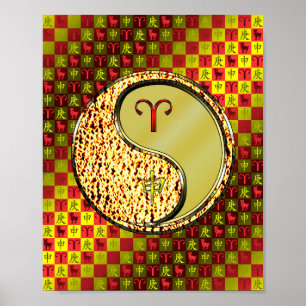 Ram en metalen aap poster