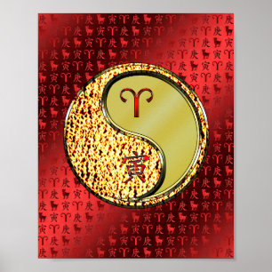 Ram en metalen tijger poster