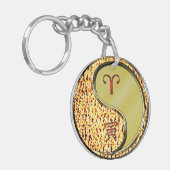 Ram en metalen tijger sleutelhanger (Voorkant Links)