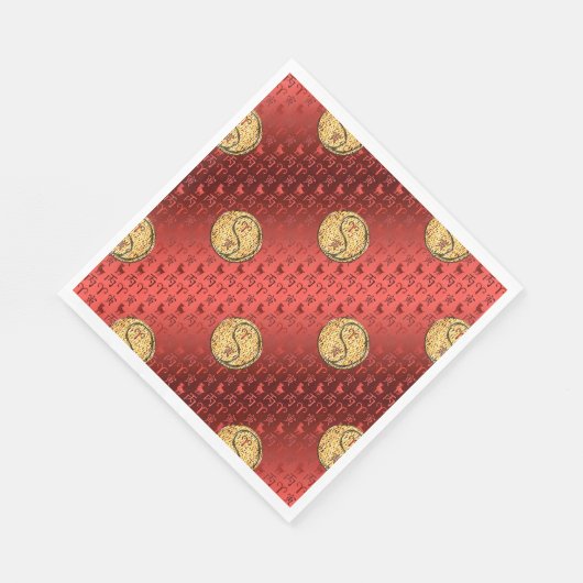 Ram en vuur tijger servet (Hoek)