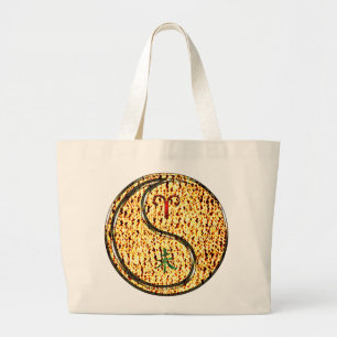 Ram en vuurgeit grote tote bag