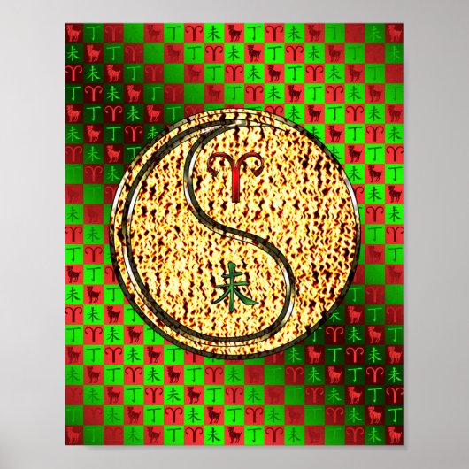 Ram en vuurgeit poster (Voorkant)