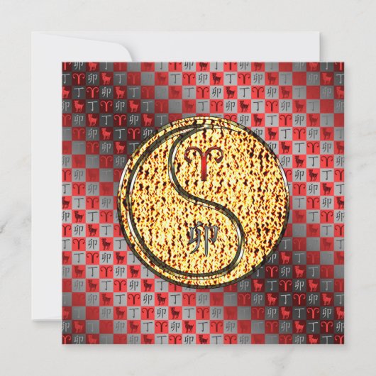 Ram en vuurkonijn kaart (Voorkant)