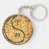 Ram en vuurkonijn sleutelhanger (Achterkant)