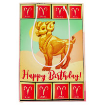 Ram - Happy Birthday Midden Geschenktas