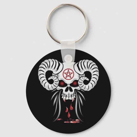 Ram Horned Skull Sleutelhanger (Voorkant)